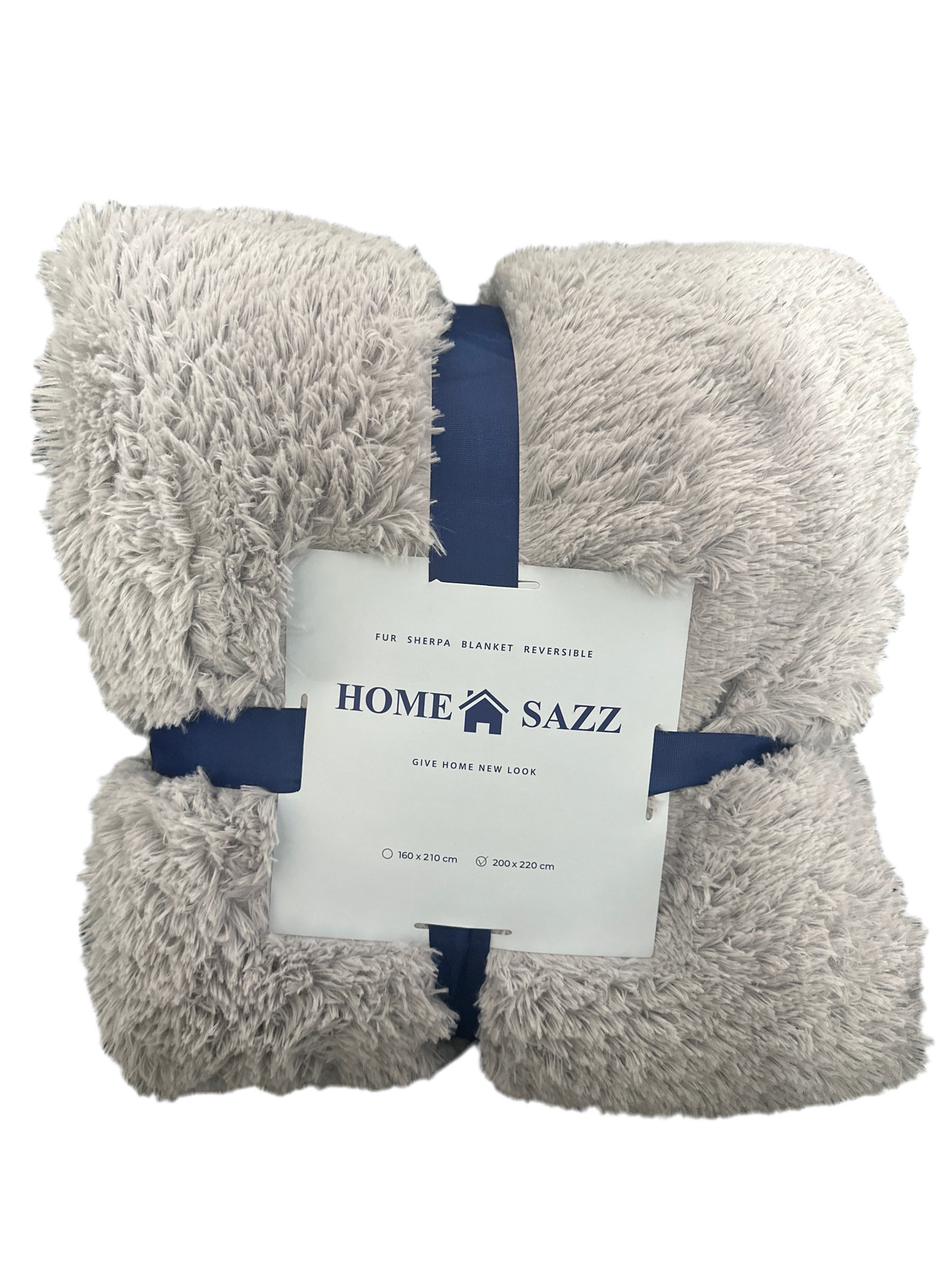 Sherpa Blanket 200x220cm Light Grey
