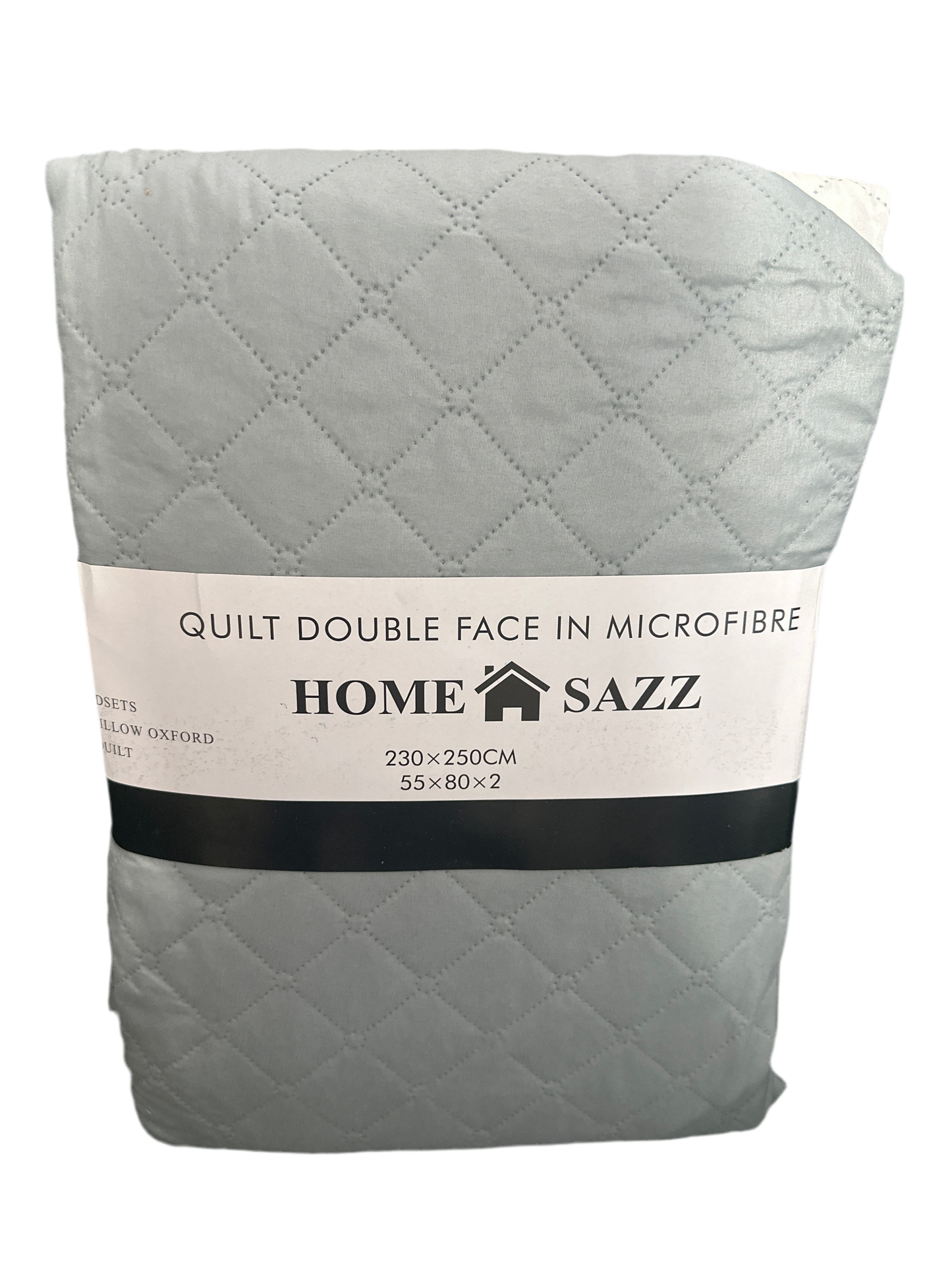 Quilt 3piece 230x250cm light grey 2oxford pillows Queen -King