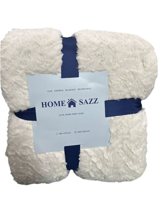 Sherpa Blanket 200X220cm-White