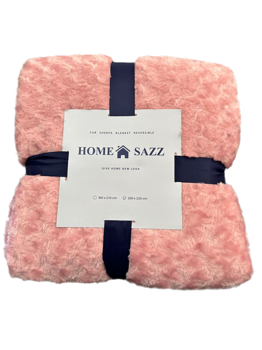 Sherpa Blanket 200x220cm Pink