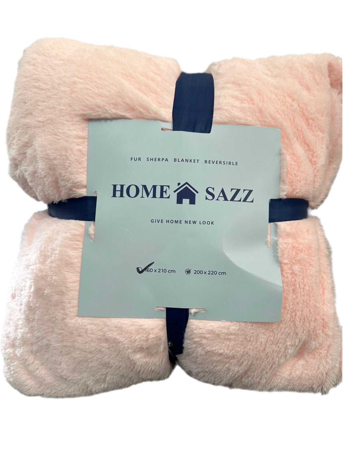Sherpa Blanket 160x210cm baby pink