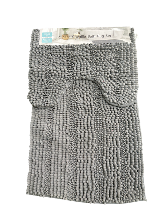 2 Piece Bath mat Light Grey