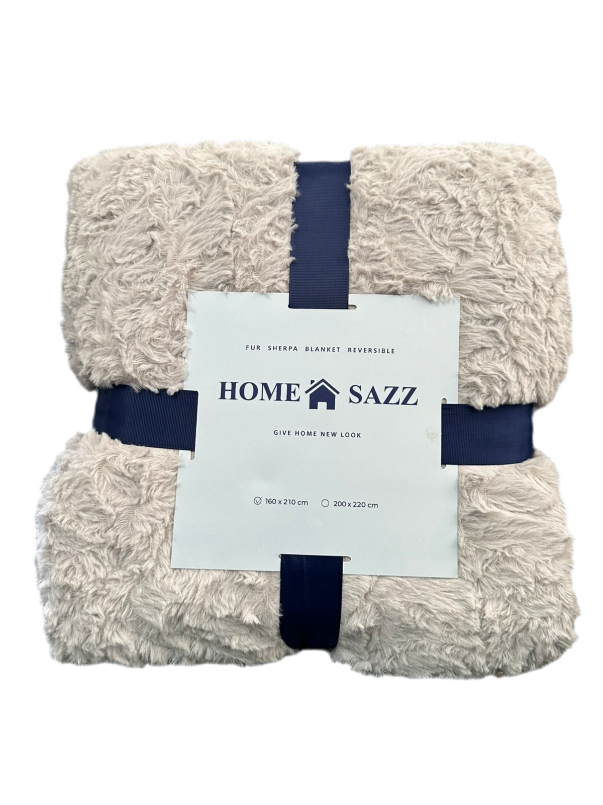 Sherpa Blanket 160x210cm light grey