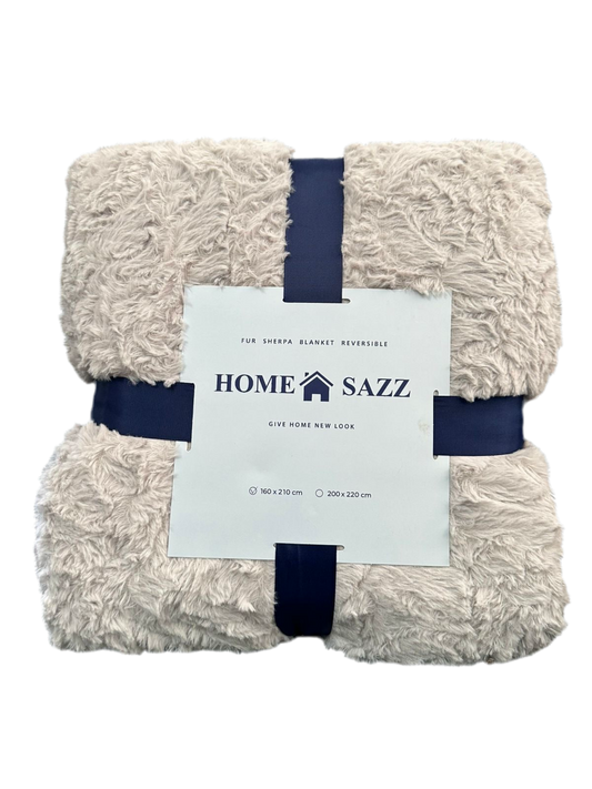 Sherpa Blanket 160x210cm light grey