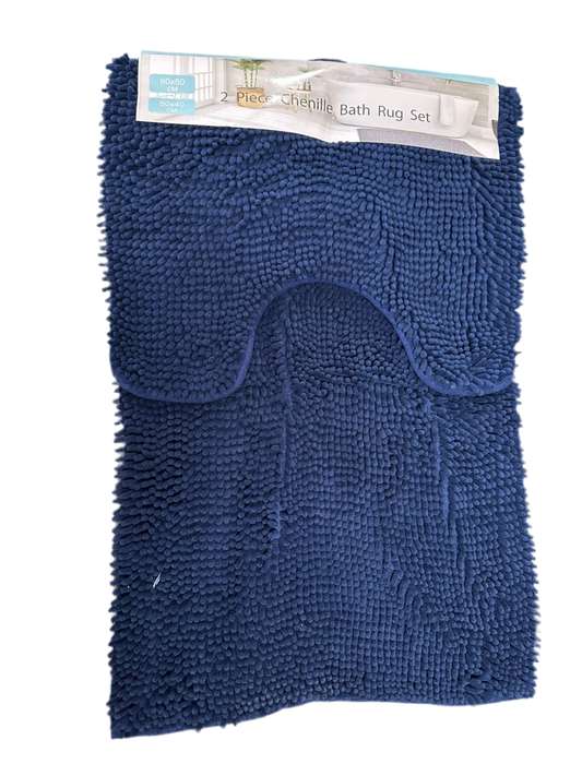 2 Piece bath mat Blue
