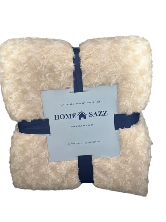 Sherpa Blanket 200x220cm Cream