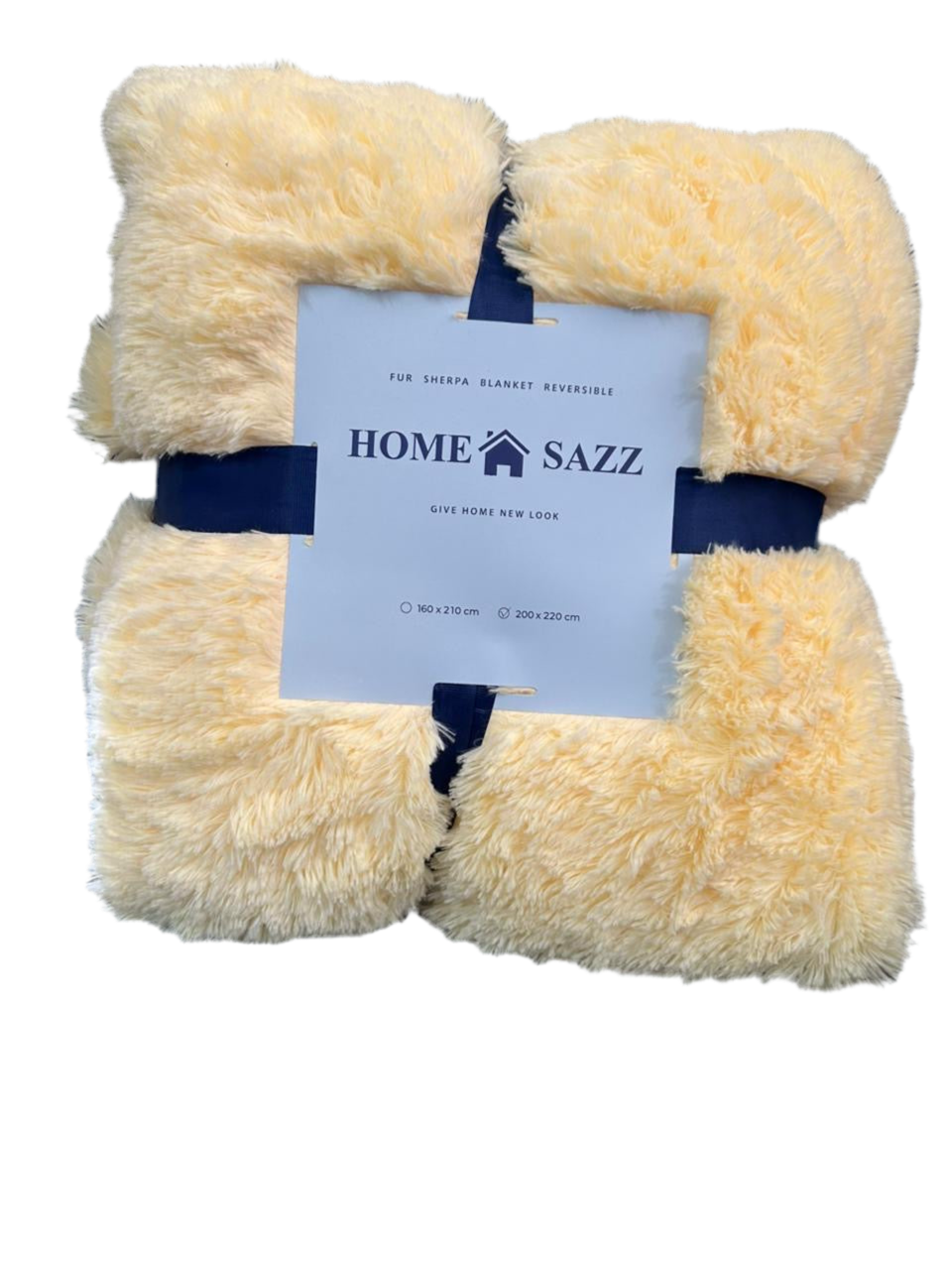 Sherpa blanket 200x220cm Yellow
