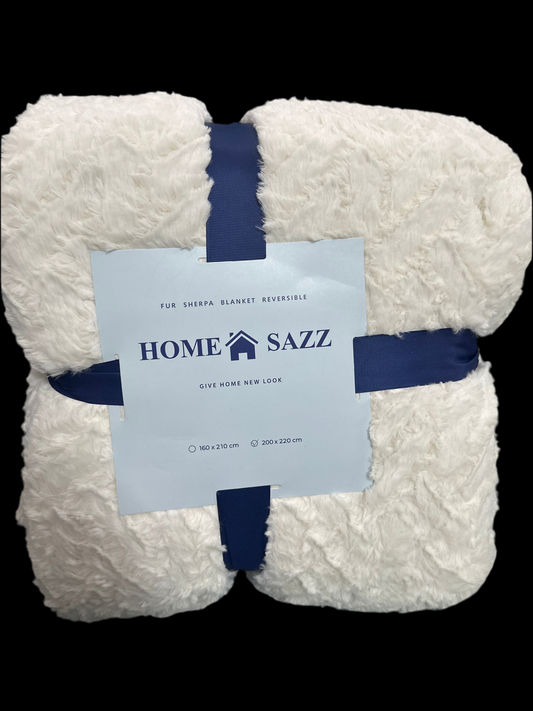 Sherpa Blanket 200X220cm-White