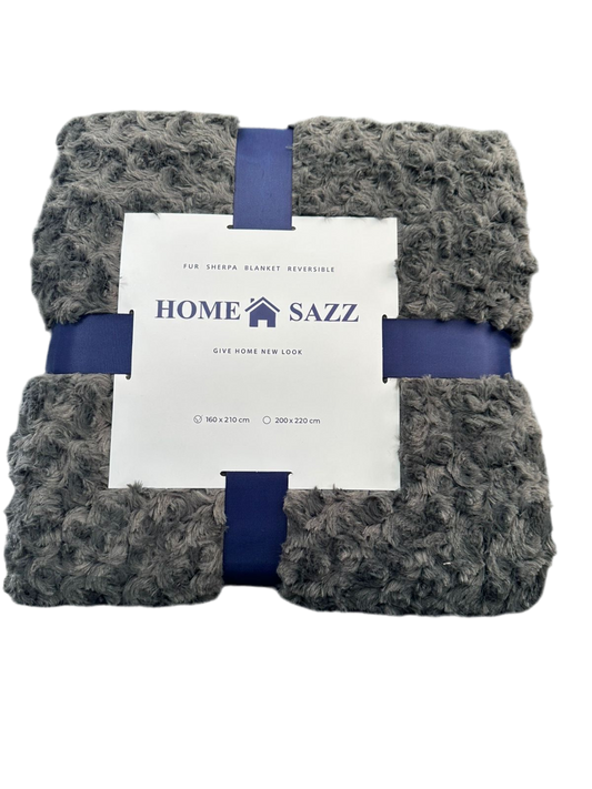 Sherpa blanket 160x210cm dark grey